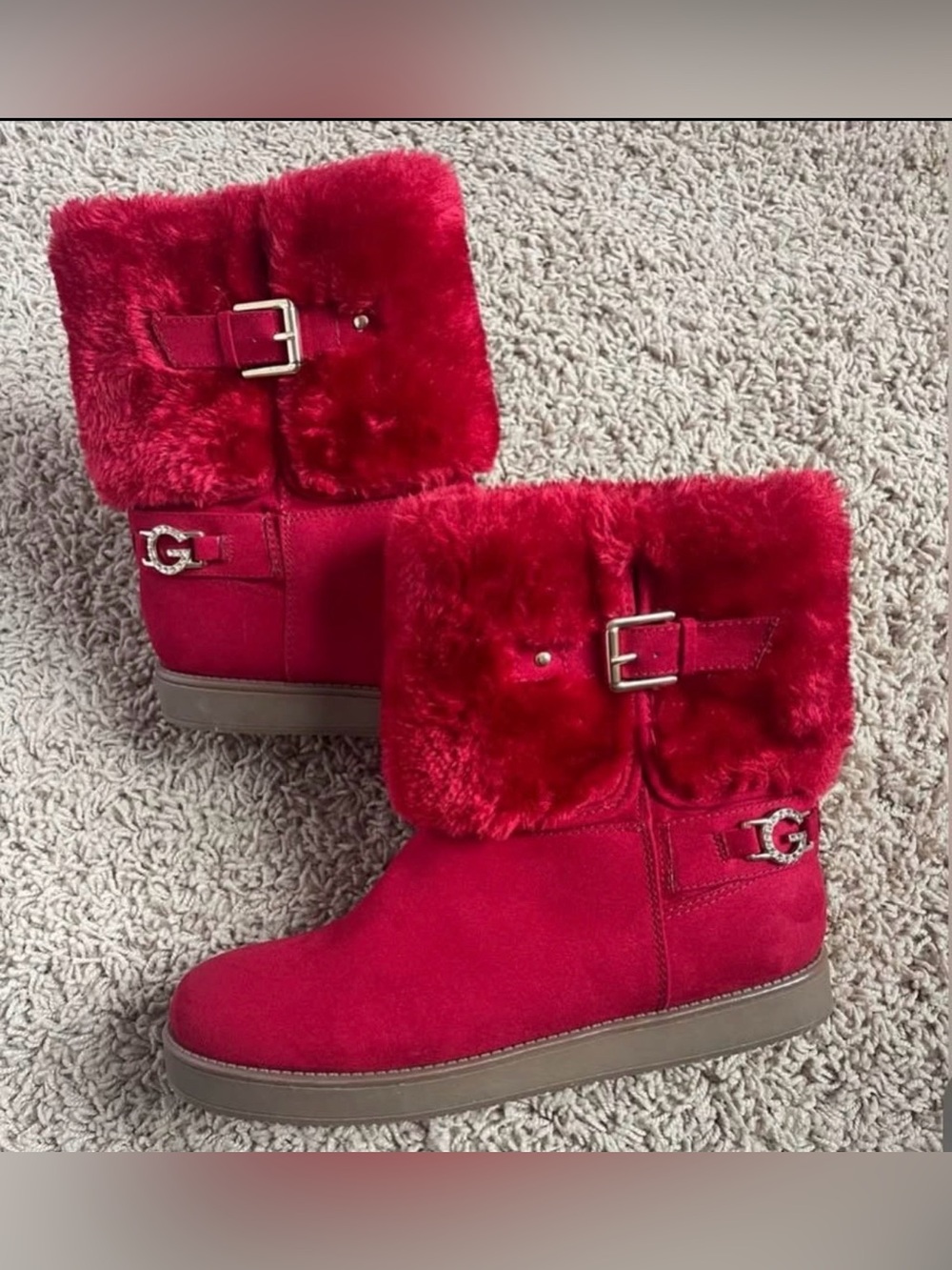 G by GUESS Red Winter Boots Women’s Size 8.5 NWOT